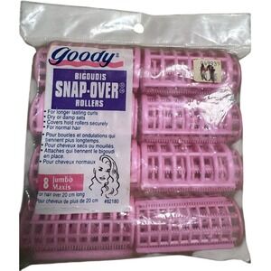 Goody‎ Bigoudis Snap Over Rollers Jumbo Maxis Hair Styling Tool Pink Dead Stock